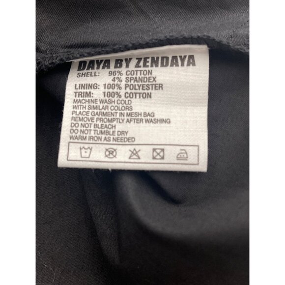 Daya By Zendaya Women Black Crochet Mock Neck A-Line Dress With Pockets Size S - Picture 12 of 12